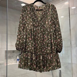 Zara floral printed mini dress